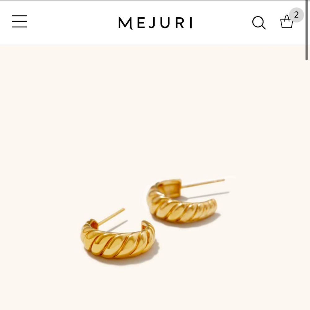 Mejuri Croissant Dome Hoops